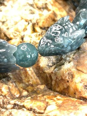 Dragon Blue Water Jade Bracelet